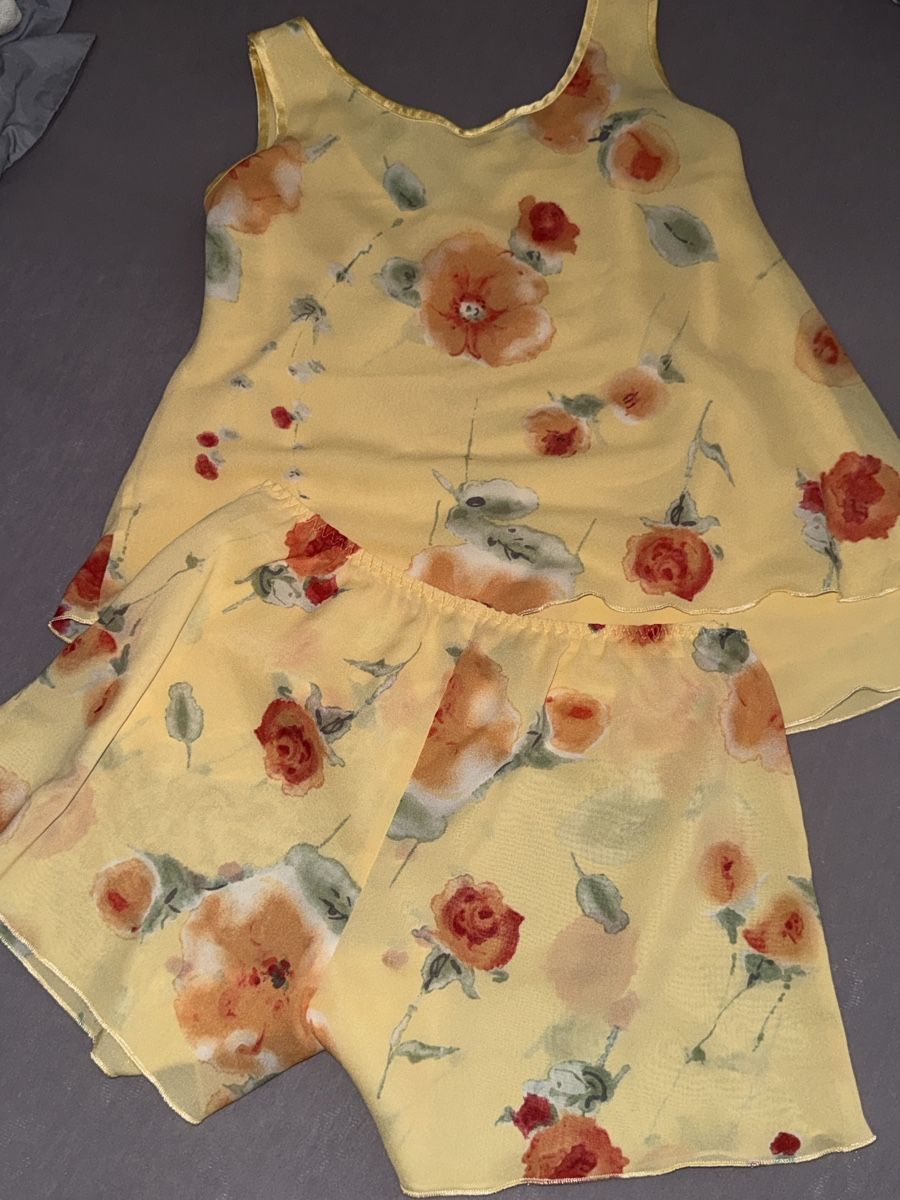 Negligees & Pigiami: Pyjama Set gelb Blumenmuster Grösse M – Nuovo (secondo la descrizione) da Schlieren venduto da kle_dis 3