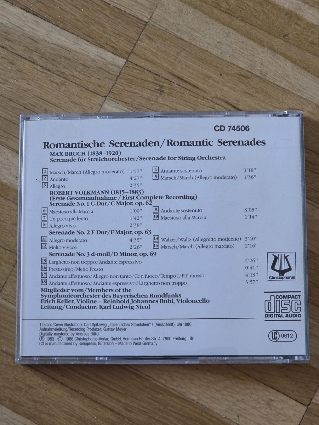 CD: CD: Romantische Serenaden: Max Bruch und Robert Volkmann – Usato da Aesch BL venduto da immon 1