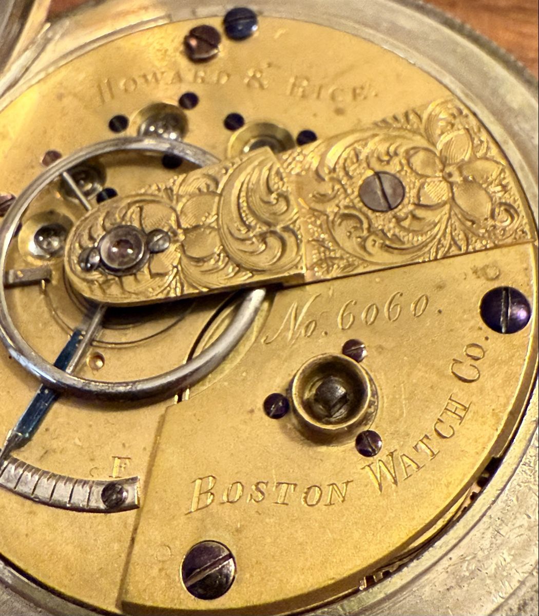 Orologi: Silver pocket watch, E.Howard & C.Rice, #6060, Roxbury, 1858 – Usato da Stäfa venduto da Uhrenthusiast 8