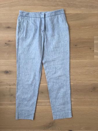 Damen Hose Massimo Dutti blau GR 40 Leinen Mix