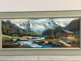 106cmbreitx 50cmhoch/Ölgemälde Berglandschaft wunderhübsch