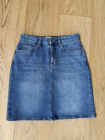 knielanger Jeansrock Part Two, Grösse 34, Denim, Top Zustand