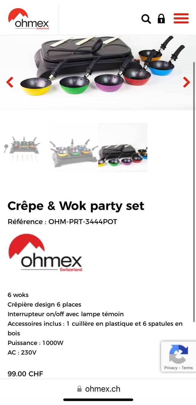 Padelle: Crêpe & Wok party set – Nuovo e nell'imballaggio originale da Zürich venduto da ann_qyk6