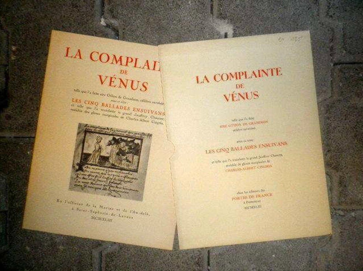 Libri: La complainte de Vénus – Nuovo (secondo la descrizione) da Vevey venduto da yve_7dpw
