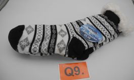 Hüttensocken Kuschelsocken, schwarz, Gr. 35-38, Nr. Q9