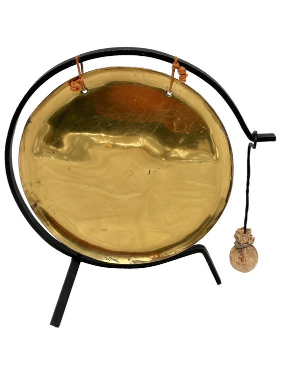 Miroir en fer forgé et laiton, design des années 1950-1960