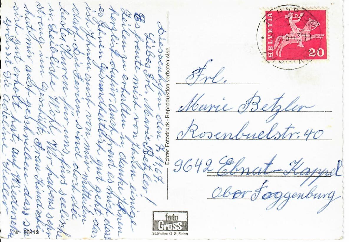 Cartoline postali: Diessenhofen – Usato da Hochdorf venduto da Ziegel-16 1