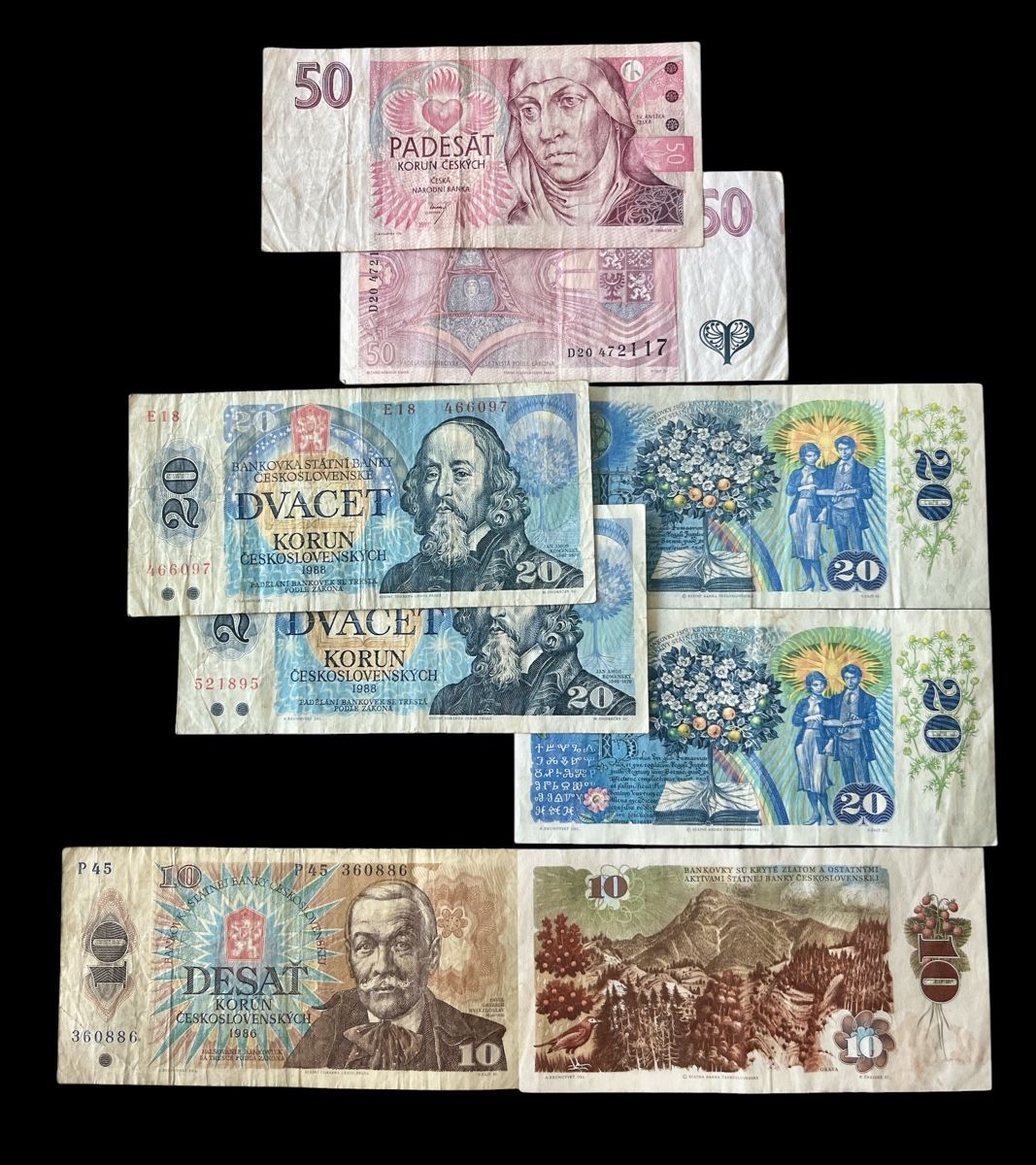 Banknoten: Tschechei Lot Banknoten  – Gebraucht aus Winterthur von Numismatica-Vitu