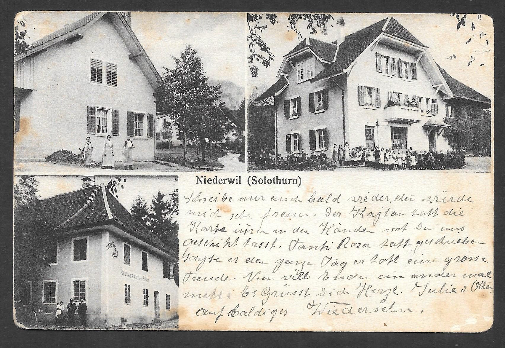 Cartoline postali: Niederwil 3 Bilder – Usato da Olten venduto da clotaldi