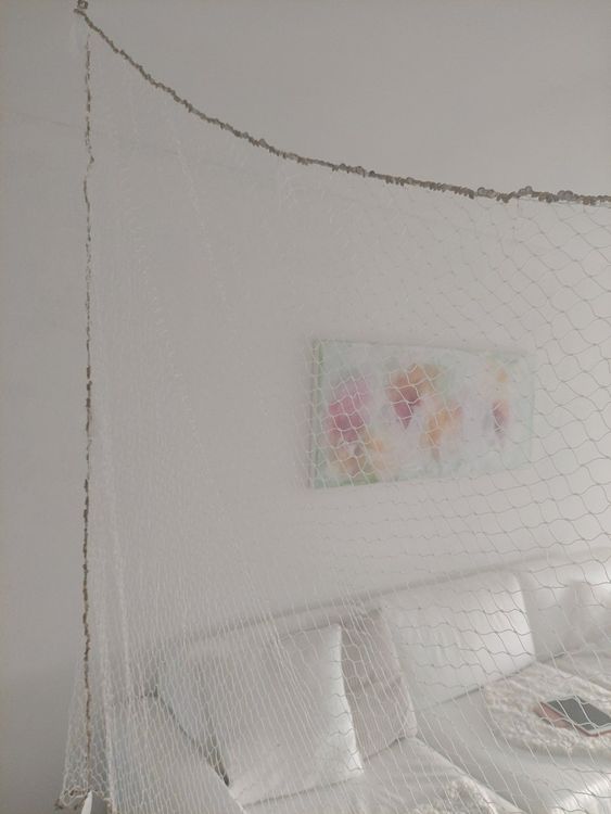 ULTNICE Fischernetz Weiß 100x200cm - Nautische Deko Für Strand-Party & Wandgestaltung