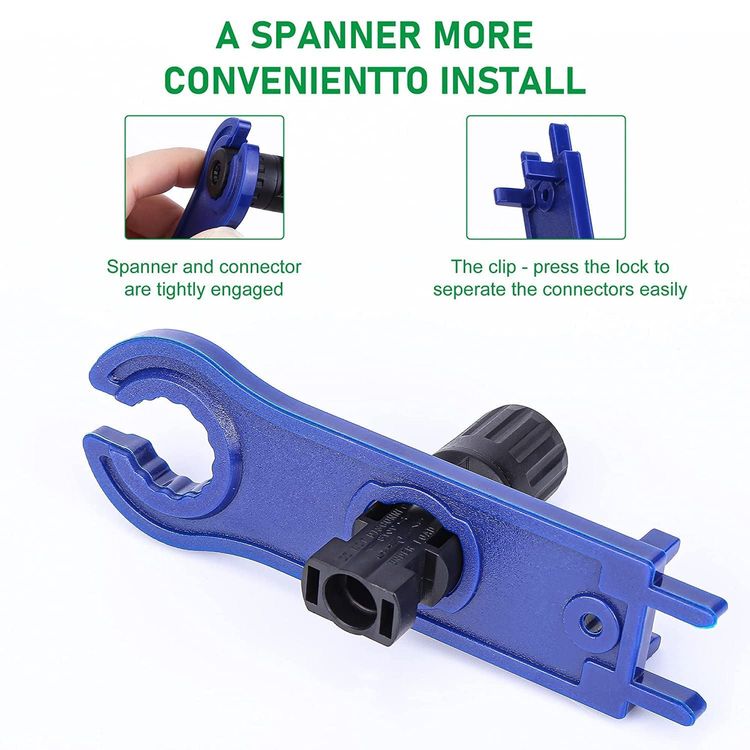 Solar Crimpzange + 10 Paar Solarstecker Für Solarkabel + Schraubenschlüssel Werkzeug Set