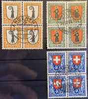 3x PJ 1923 Viererblöcke J25, J26, J28, SBK 495 Fr.