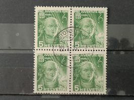 1936 Hans Georg Nägeli Viererblock Vollstempel