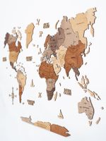 2D MULTICOLOR - Weltkarte aus Holz L