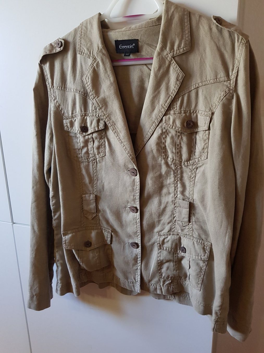 Manor Giacche: Leinenjacke BEIGE mit Gürtel, Gr. 44 – Usato da Wettingen venduto da halloween01