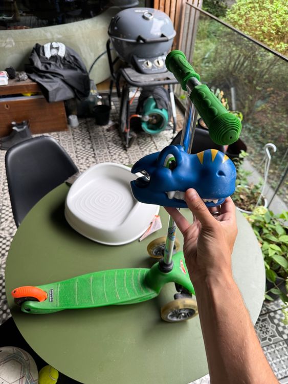 Scootaheadz Tête De Trottinette Dino Vert - Accessoire Fun Et Coloré Pour Enfants