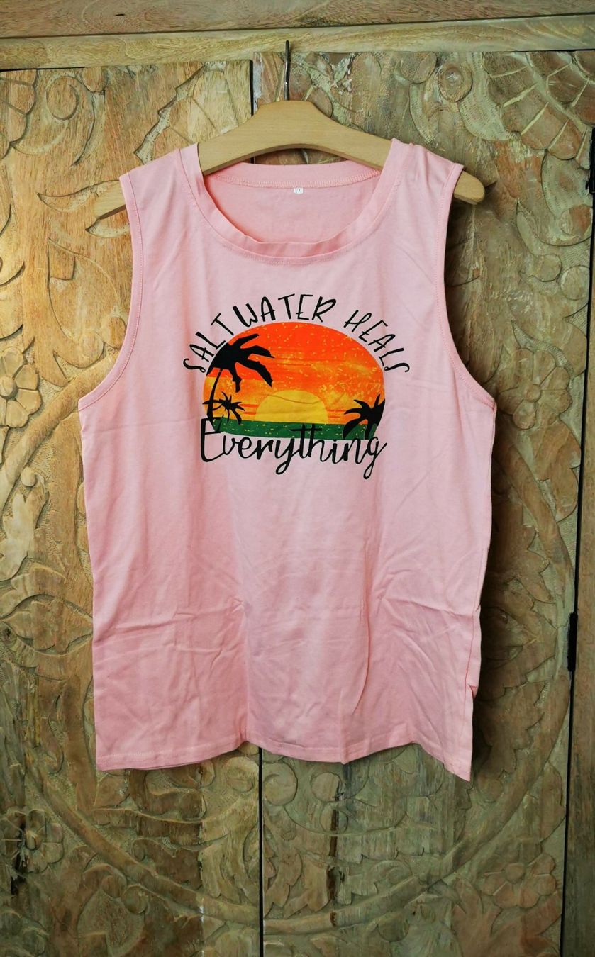 Top: Tanktop "salty water heals everything" – Usato da Wettingen venduto da JasminL92