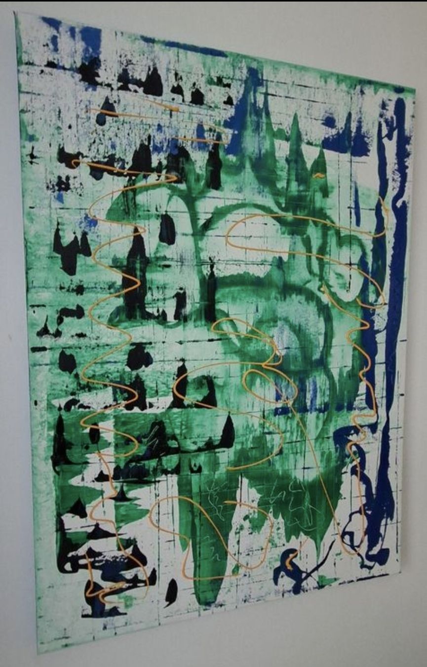 Dipinti: Gemälde " Unterwasserwald" handmade 50×70 – Nuovo (secondo la descrizione) da Riehen venduto da Steinbock1970