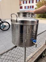 Edelstahlkanne Inox 30 Liter mit Zapfhahn