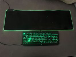 Razer BlackWidow Ultimate + LED RGB Mauspad – Set