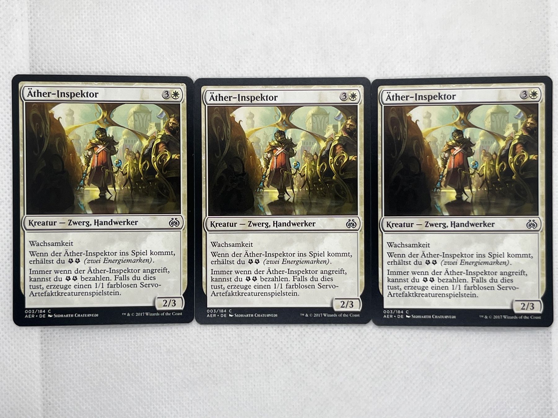 Magic The Gathering Cartes à collectionner: MTG Äther-Inspektor AER 003 Deutsch Uncommon 3x – D'occasion à Hinterkappelen par Kim1992