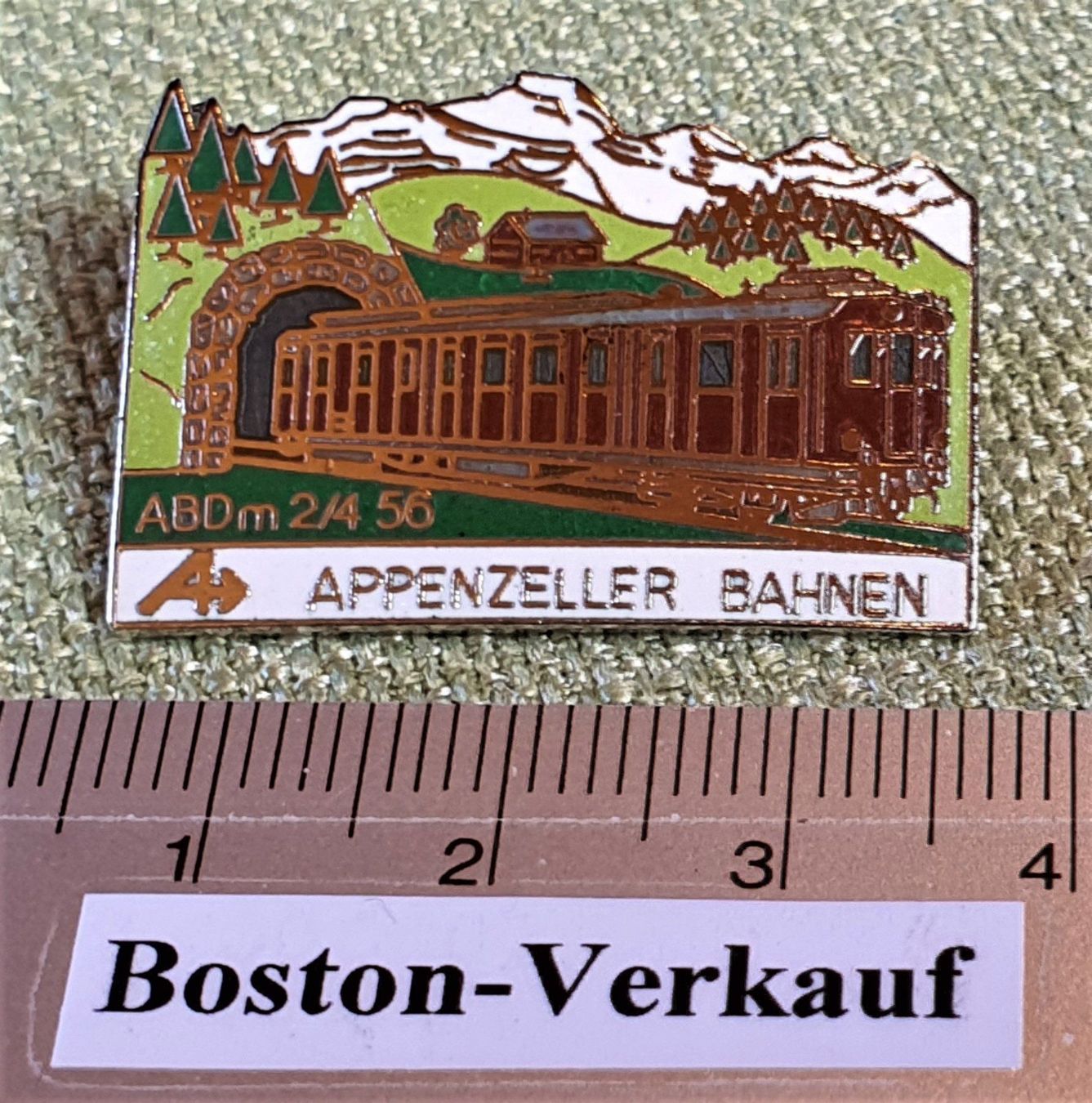 Placchette & Badge: B252 - Pin Appenzeller Bahnen ABDm2/4 56 – Usato da Reinach BL venduto da Boston-Verkauf 1