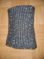 Gestrickter Schlauchschal Grau meliert
