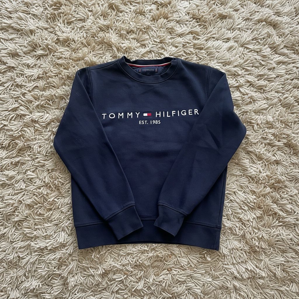 Tommy Hilfiger Maglioni & Felpe: Pull Tommy Hilfiger bleu marine taille S coton bio – Usato da Plan-les-Ouates venduto da Skyesvintage