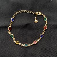 18KGP Edelstein Goldene Edelstahl Armkette