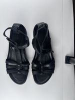 Sandaletten schwarz Marke Ecco Grösse 39 fast neu