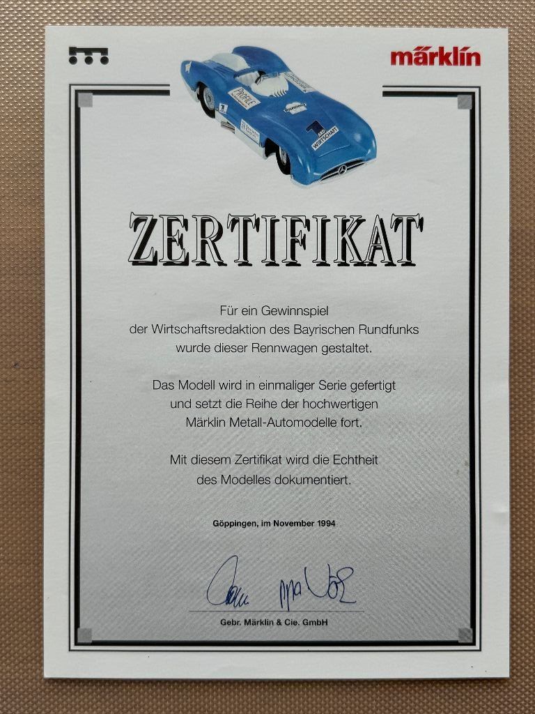 Mercedes-Benz Modellautos: Voiture de course Märklin MB 1947 – Gebraucht aus Yvorne von Donom 7