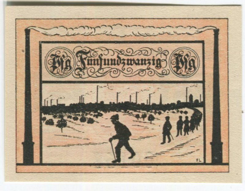 Banknoten: Notgeld "25 Pfennig. Jessnitz 1921" – Gebraucht aus Basel von Butsch5