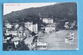 Brunnen - Quai - Hotels und Dampfschiff