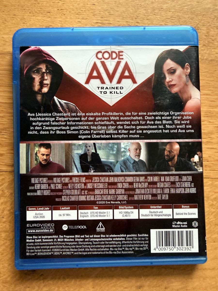 Alle DVDs: Code Ava - Trained to Kill (2020) Blu-ray Jessica Chastain – Gebraucht aus Kölliken von nerdorado 1