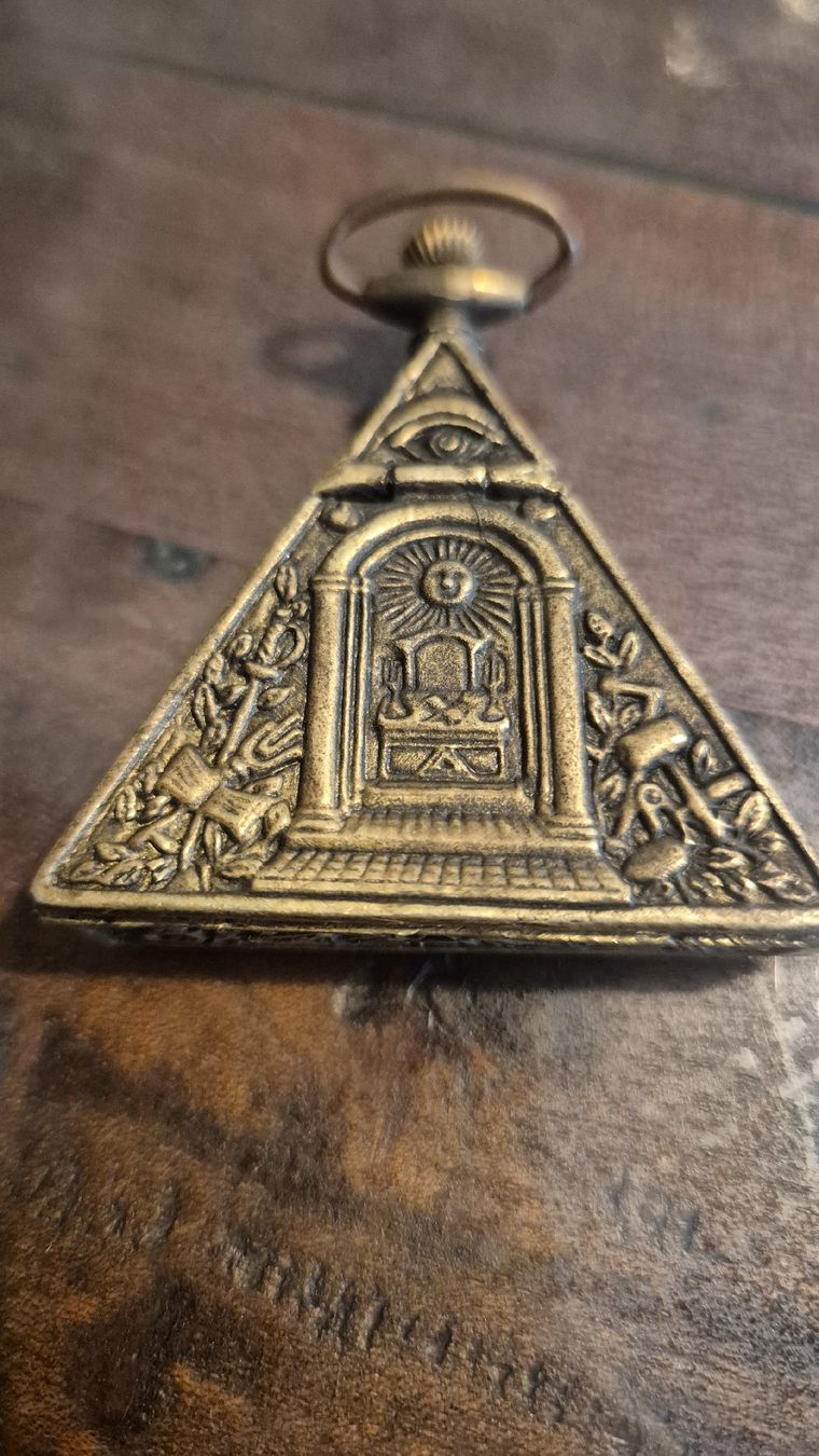 Orologi: Antik Masonic Hiram Triangle Uhr – Usato da Rämismühle venduto da beni0010 3