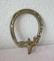 Kleiderhaken / echtes Hufeisen aus Metall/golden bemalt