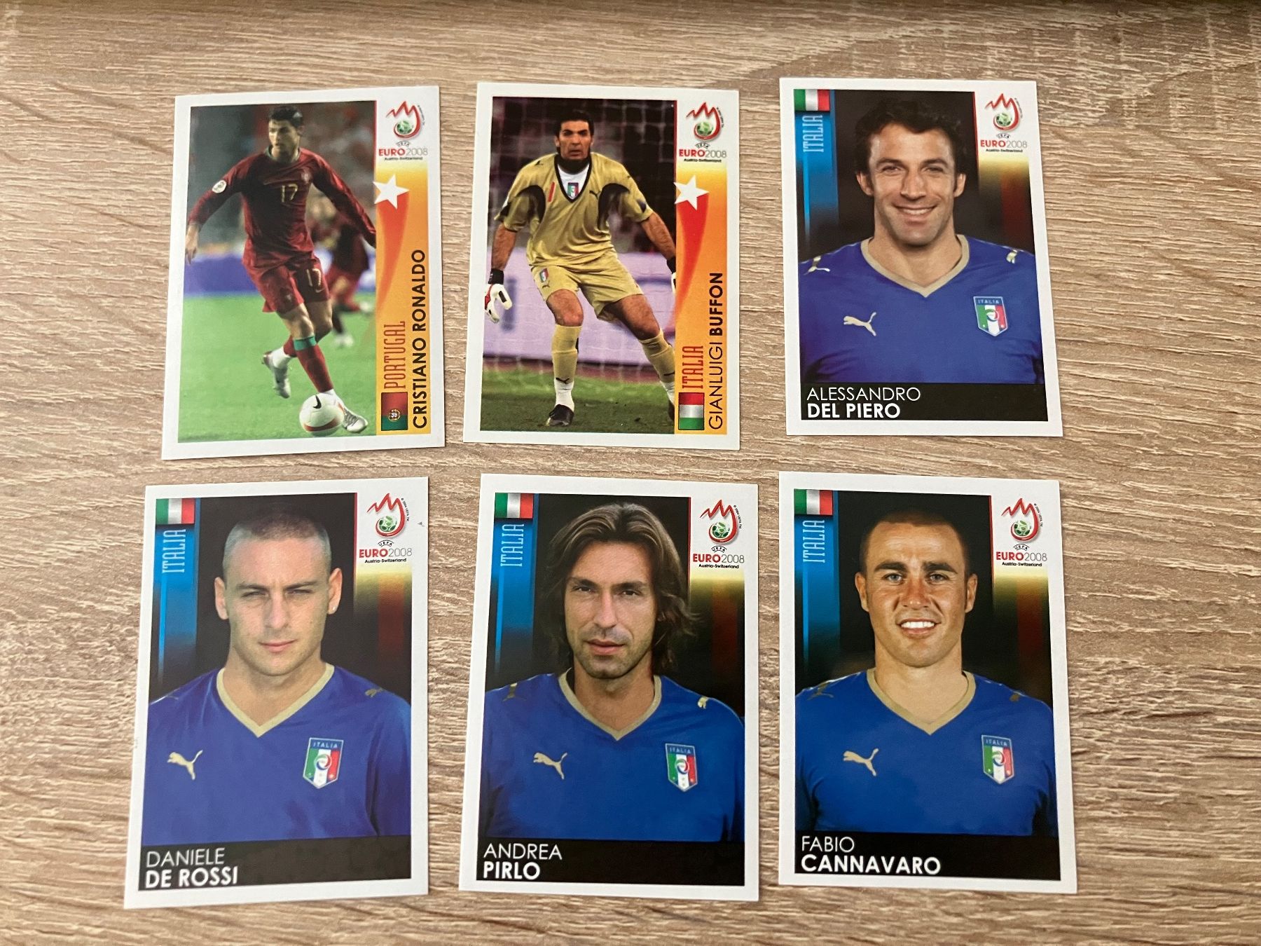 Panini Sammelbilder & Trading cards: Panini EM 2008 6x Bilder Ronaldo Del Piero + Italien – Neu (gemäss Beschreibung) aus Chur von tozzi-stickerworld