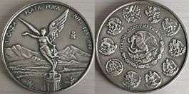 Mexiko Onza 2015 Libertad Silberunze Antique Finish Ag .999