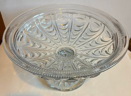 Grosse Glasschale mit Fuss Obstschale Glas