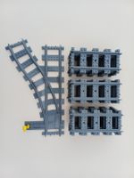 Lego - Aiguillage gauche 1x - Rails droits 19x - Courbes 16x
