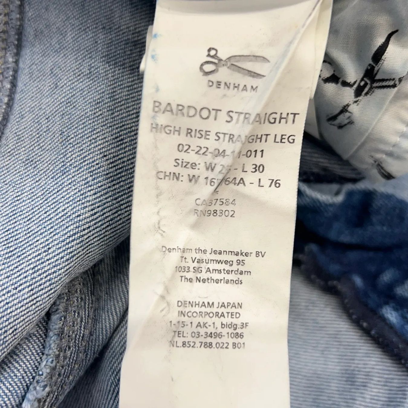Jeans: Denham Bardot Straight W27/L30 – Usato da zürich venduto da saramarina 2