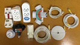 Div. Adapter, Stecker und Ethernetkabel