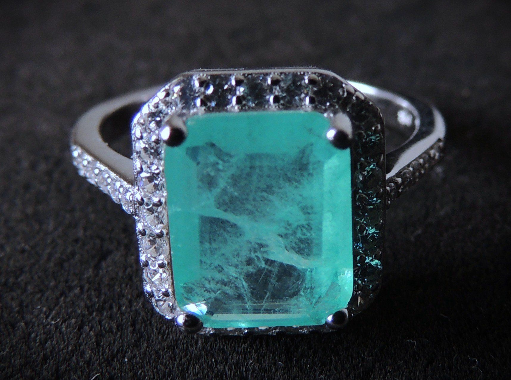 Ringe: Lab grown Smaragd Silber 925 Fingerring Gr. 54 – Gebraucht aus Waldenburg von schaller707 3