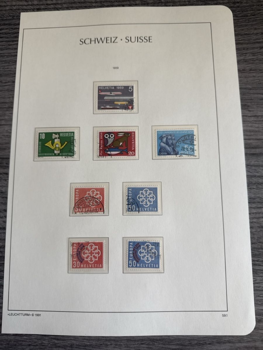Alle Briefmarken: Schweizer Briefmarken Sammlung, Jahrgänge 1959 – Neu (gemäss Beschreibung) aus Tafers von Re.Ts