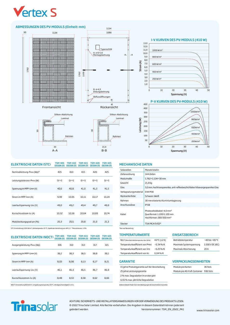 Trina Solar Dispositivi a energia solare: 410w Solar Module von Trina Vertex S full black – Nuovo e nell'imballaggio originale da Kreuzlingen venduto da cwave 8