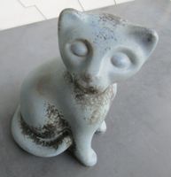 Katze Blau Keramik Deko - 28 cm