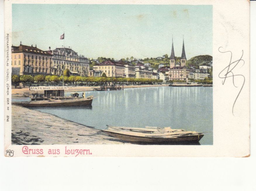 Cartoline postali: Luzern 1902 mit ST Hergiswil – Usato da Bürglen TG venduto da StampGraf