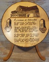 Oji / oiseau "lè jarmayi di Colombètè" pyrogravé 1994