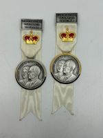 2 Medaillen Volksmarsch Vaduz 1968 Liechtenstein Fürst