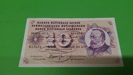 10 Franken 1977 Serie 101 L SNB Noten Banknoten gute Erhaltu